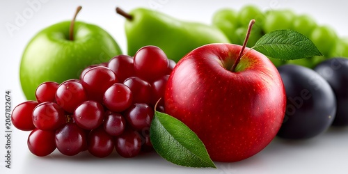 Fresh fruit collection promoting healthy eating and nutrition
