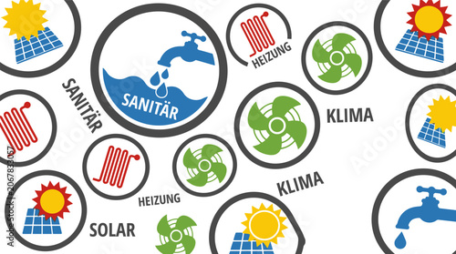 Eco friendly icons for sustainable living and renewable energy