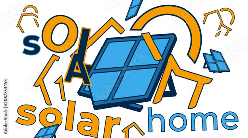 Solar Energy Solar Panel Illustration Style Illustration Style Home