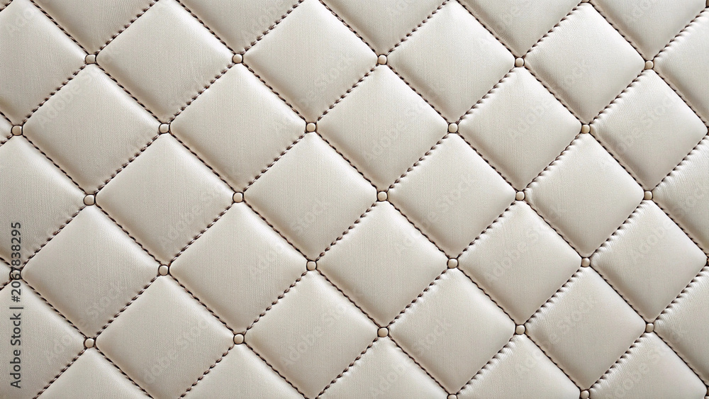 Obraz premium Luxury quilted leather background with diamond pattern