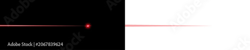 Tableau sur toile Red laser beam PNG isolated on transparent background with security scanner ligh