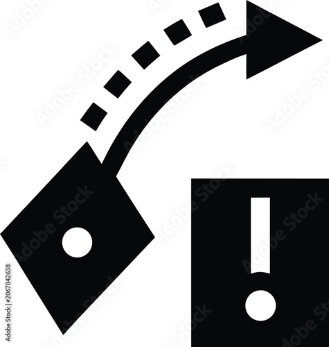 error correction icon Black silhouette vector illustration on transparent background