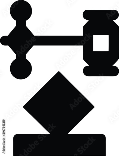 compliance automation icon Black silhouette vector illustration on transparent background