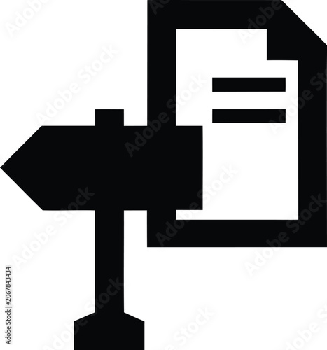 audit trail icon Black silhouette vector illustration on transparent background