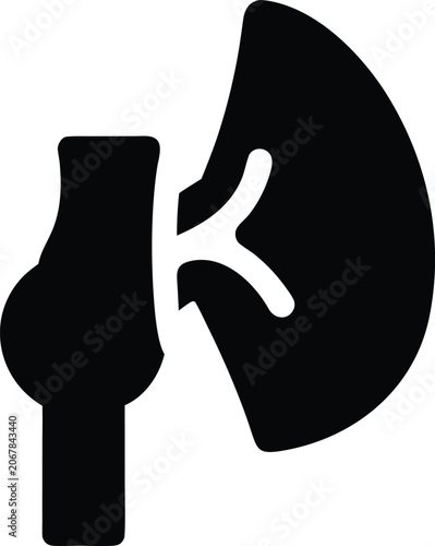 biomarker icon Black silhouette vector illustration on transparent background