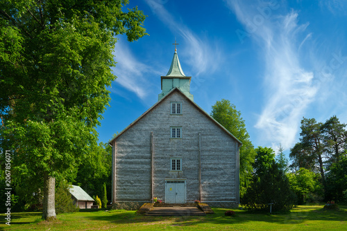 wooden church in Vijciems, Valka region