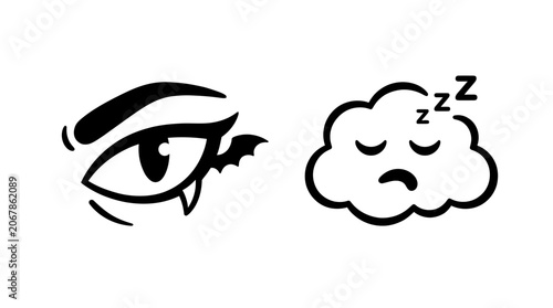 Foto Vampire Eye and Sleeping Cloud Icons