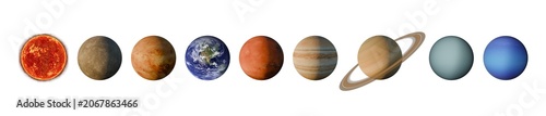 Foto Solar system planets on transparent background