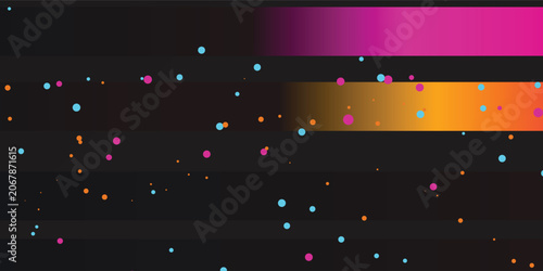 Картината върху платно Colorful Confetti and Streamers Celebrating Festive Event.