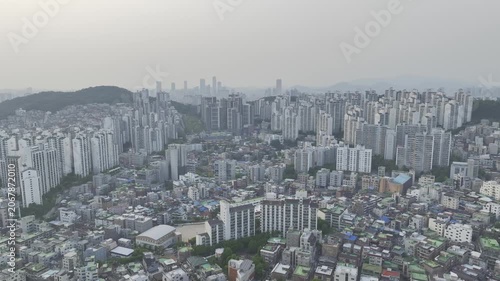 Aerial View of Residential Area with Apartment and Villa Complex near Seoul National University Station