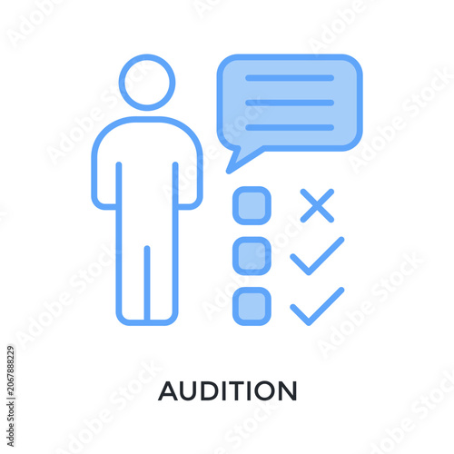 Фотография Audition Icon Lineal Blue Style