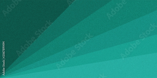 Abstract teal green background with diagonal rays and overlapping geometric layers.