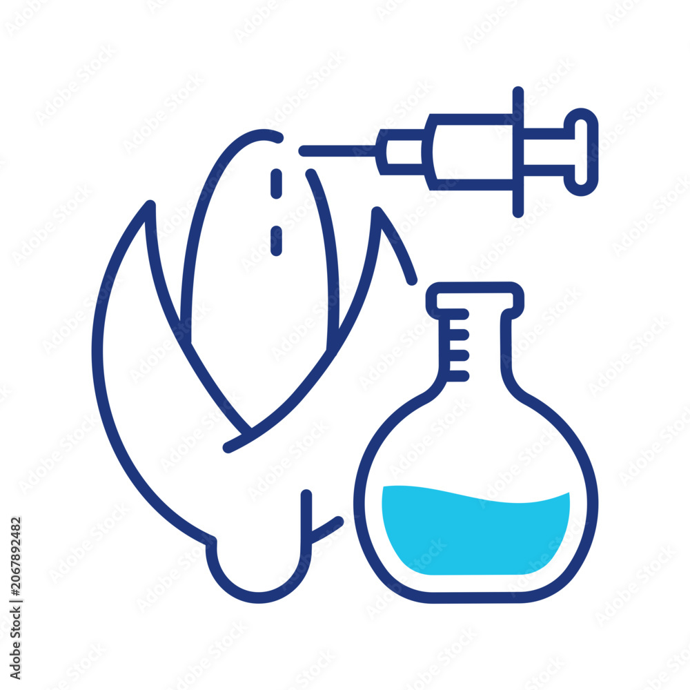 Fototapeta premium Plant genome editing icon. Science and genetic engineering line symbol. Color.