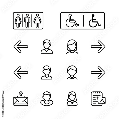 Accessibility and Communication Icons Set.