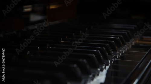 Moody Piano Keyboard in Darkness Symbolizing Emotion Creativity and Musical Expression