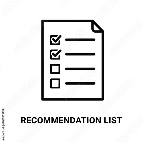Recommendation List Icon for Smart Content Suggestions