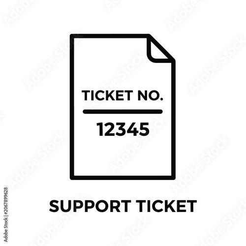 Support Ticket Number Icon for Help Desk Management