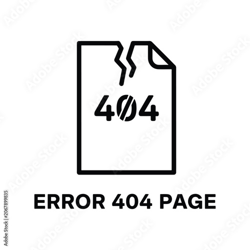 Web Error Icon for 404 Not Found Status