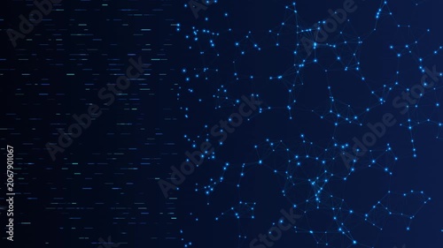 Abstract technology background with connected dots and lines
