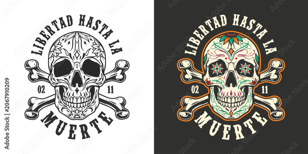 Fototapeta premium Skull design display