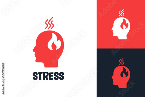 Photos Stressful Mind with Burning Flame and Smoke Symbolizing Mental Pressure