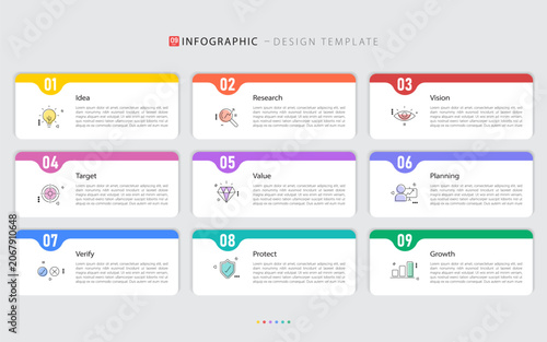 Bild auf Leinwand Infographic design template