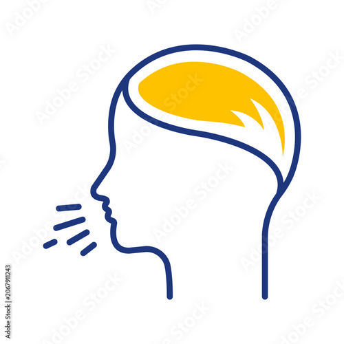 Canvas Print Cough symptom icon