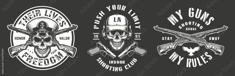 Obraz premium Skull military logos