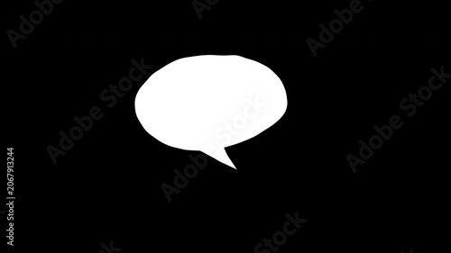 Six dynamic text bubble animations. 4K alpha channel, with cloud and square styles