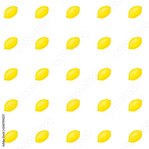 Minimal hand drawn lemon seamless pattern on a light background. Clean fruit repeat design suitable for wallpaper, textiles, stationery, packaging, and surface design.