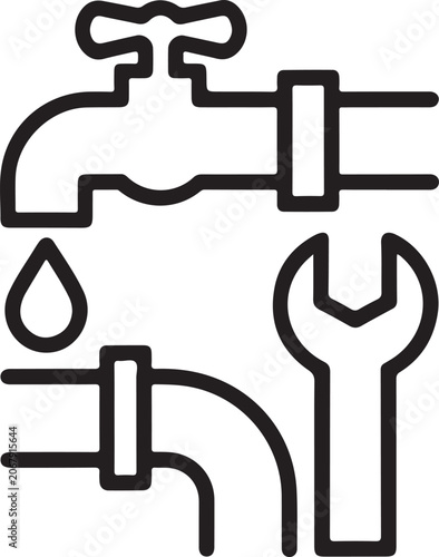 Leaky faucet with wrench repair
