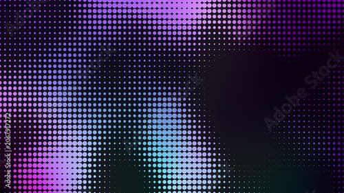 Gradient Halftone Dot Motion Pattern Image Generating Artificial Intelligence Create Image Seamless Looped Background. Animated Grid Grainy Dots Texture