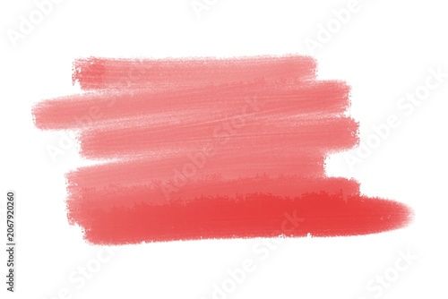 Abstract Watercolor Brush Stroke Texture in Vibrant Pink on White Background