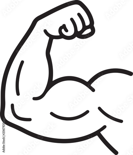 Flexed Arm Muscle Illustration