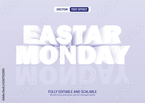 Easter Monday Typography Text Effect – Editable Holiday Lettering Design