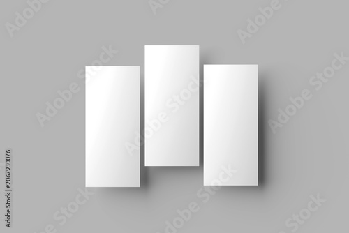 Realistic Curved Flyer Mockup Floating on Minimal Gray Background