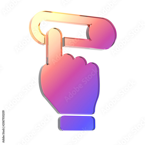 Toggle Switch Tap Icon 3D Rendering
