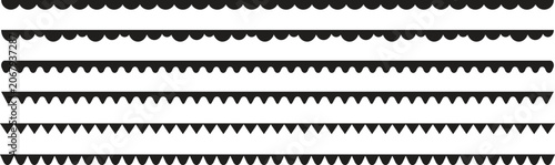 Cuadro en lienzo Scalloped edge seamless shapes