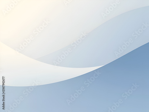 Minimalist soft blue and white abstract wavy background