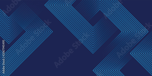 Fotografie Modern shiny blue rounded square lines pattern for poster, cover, banner, presentation, website, flyer vector background design