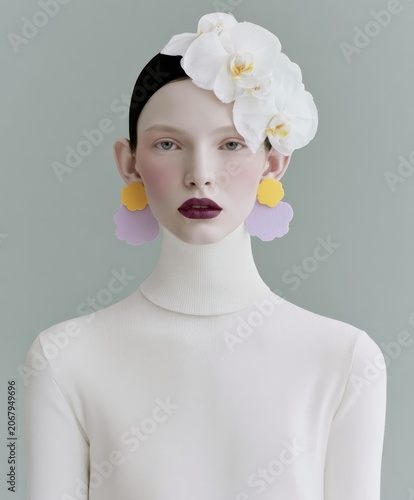 Orchid Embrace Fashion Portrait