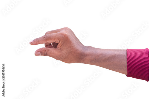 Photography Human hand holding something small with fingers