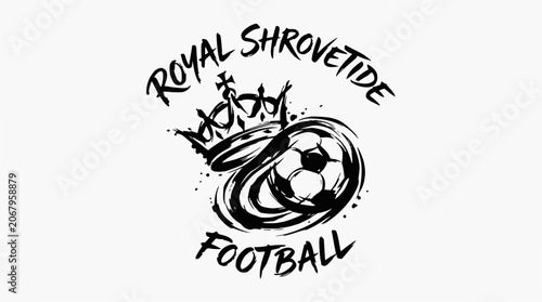 Royal Shrovetide Football ink logo with crown.