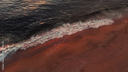 Aerial View of Praia da Adraga at Sunset, Colares, Portugal