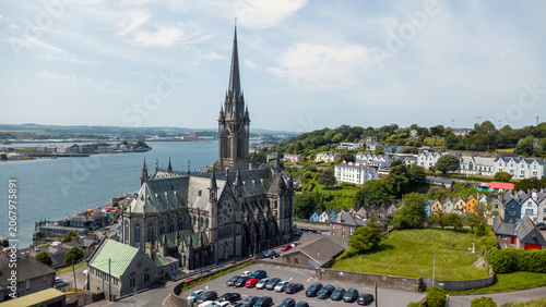 Drone view of St.Colman's Cathedral in Cobh