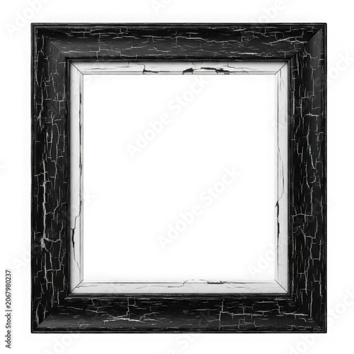 Distressed black picture frame