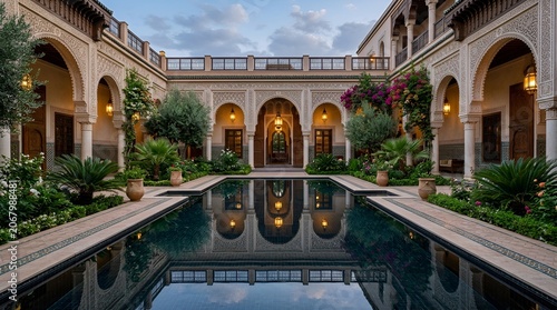 Luxury Moroccan Courtyard Riad with Pool and Intricate Architecture