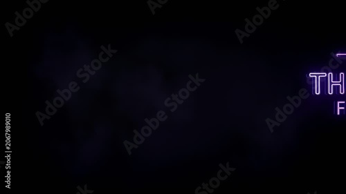 Neon Thank You For Watching Speech Bubble Animation