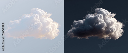Obraz na płótnie Transparent png of a realistic isolated fluffy cumulus cloud with soft texture a