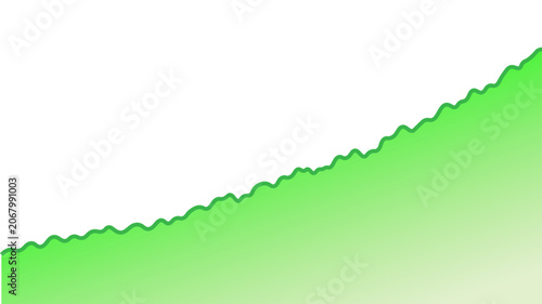 Принти на полотні Abstract green wavy line background, smooth flowing wave pattern, dynamic gradie
